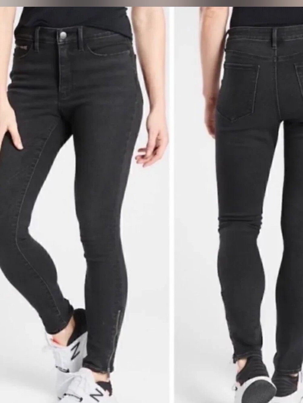 Athleta Sculptek Ankle-Zip Skinny Jeans Size 2